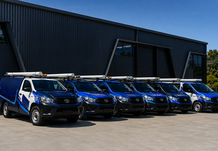 Fleet of Darlington Blocked Drains plumbing vans