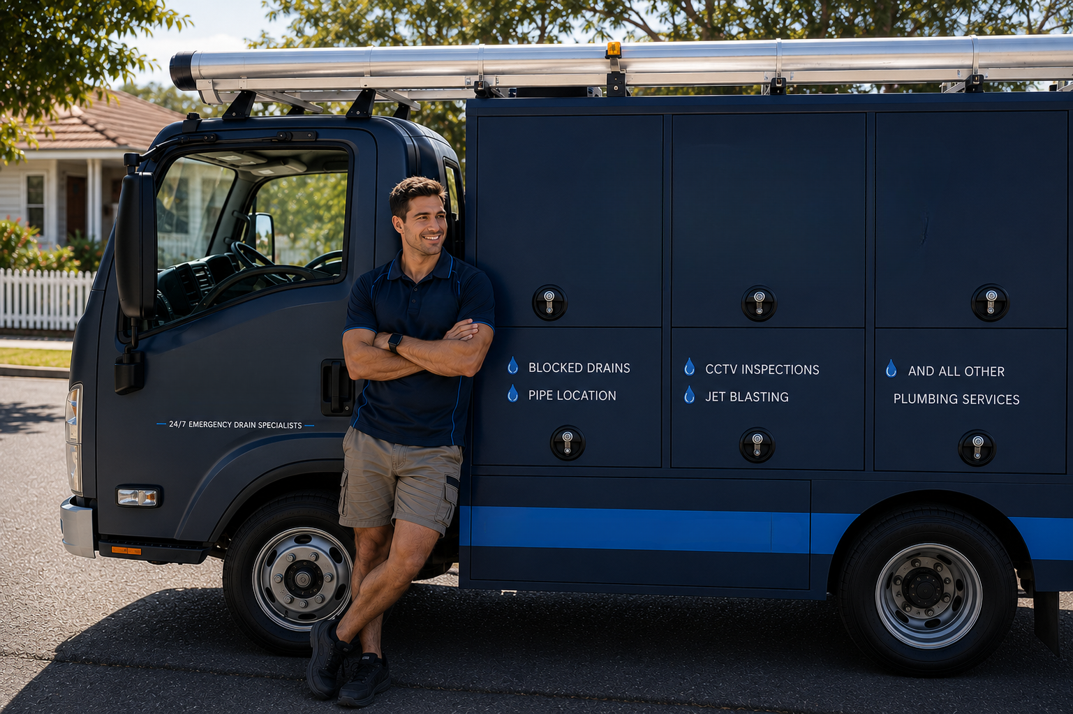Plumber with Darlington Blocked Drains van