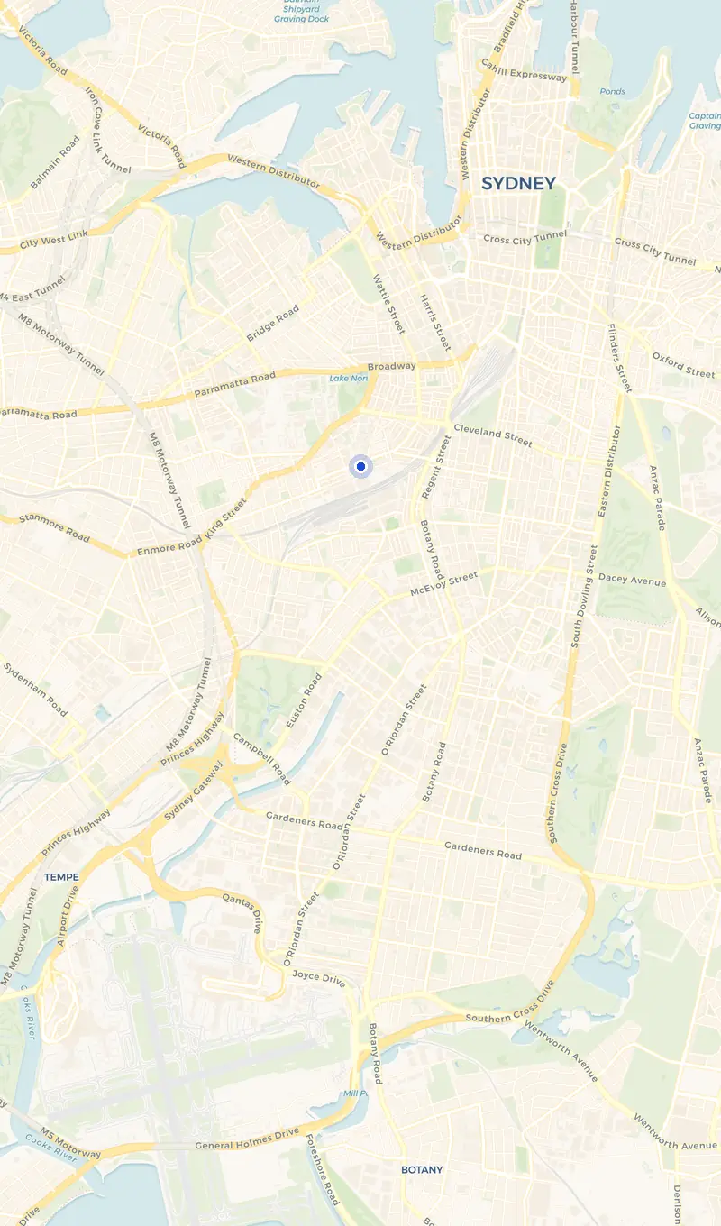 Map of the Darlington service area and the surrounding suburbs we cover.