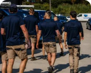Plumbers loading up before a Darlington job